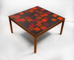 Poul Torneman Nordiska Kompaniet Teak Coffee Table with Enamel Top by Poul Torneman - 1388382