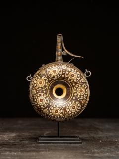 Powder flask in wood inlaid with bone German Nuremberg - 4511958