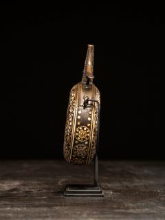 Powder flask in wood inlaid with bone German Nuremberg - 4511960