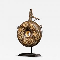 Powder flask in wood inlaid with bone German Nuremberg - 4512142