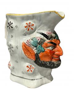 Pratt Ware Pottery Satyr Jug - 4330284