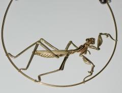 Praying Mantis Articulated Necklace - 2772733