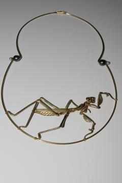 Praying Mantis Articulated Necklace - 2772735