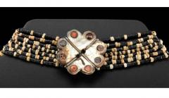 Pre Colombian Choker Necklace with Mother of Pearl and Beads - 3065120