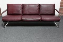 Preben Fabricius Cordovan Leather and Chrome Steel Sofa by Preben Fabricius for Walter Knoll - 2161344