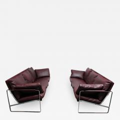 Preben Fabricius Cordovan Leather and Chrome Steel Sofa by Preben Fabricius for Walter Knoll - 2162400