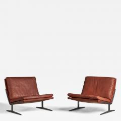 Preben Fabricius Jorgen Kastholm Lounge Chairs in Leather Denmark 1960s - 4771699