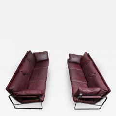 Preben Fabricius Preben Fabricius for Walter Knoll Cordovan Leather and Chromed Steel Sofa - 2162401