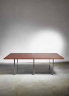 Preben Fabricius Rare Wenge and Stainless Steel Table by Preben Fabricius 1970s - 1114826