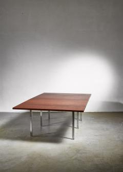 Preben Fabricius Rare Wenge and Stainless Steel Table by Preben Fabricius 1970s - 1114829