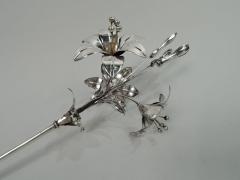 Pretty Antique European Silver Flower Ornament - 3750580
