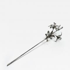 Pretty Antique European Silver Flower Ornament - 3755723