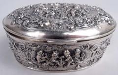 Pretty Antique German Rococo Silver Trinket Box - 4337087