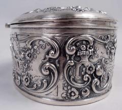 Pretty Antique German Rococo Silver Trinket Box - 4337123