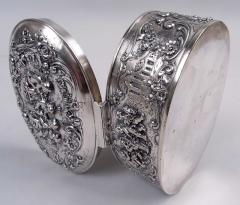 Pretty Antique German Rococo Silver Trinket Box - 4337124