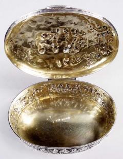 Pretty Antique German Rococo Silver Trinket Box - 4337125