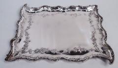 Pretty French Belle Epoque Classical Silver Tray - 4364361