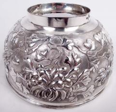 Pretty Wang Hing Chinese Export Silver Chrysanthemum Bowl - 4013481