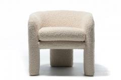 Preview Pair of Preview Tri Leg Post Modern Armchairs Newly Upholstered in Ivory Boucl  - 2630002