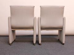 Preview Pair of Vintage Preview Accent Chairs on Brass Caster Wheels - 2546753