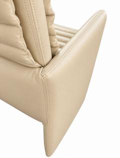 Preview Set 8 Preview Leather Dining Arm Lounge Chairs 1980 - 4810531