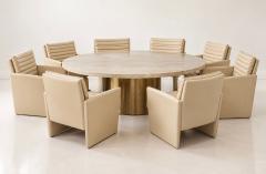 Preview Set 8 Preview Leather Dining Arm Lounge Chairs 1980 - 4810534