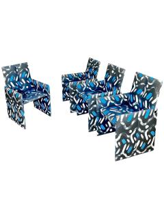 Preview Vladimir Kagan for Preview Hand Painted Fabric Dining Chairs - 4219362