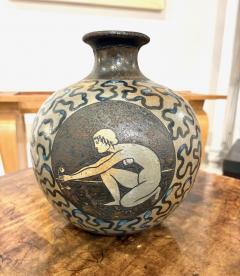 Primavera Atelier du Printemps Art Deco Feminine Silhouettes Spherical Form Ceramic Vase by Primavera - 4778907