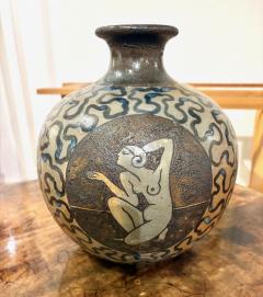 Primavera Atelier du Printemps Art Deco Feminine Silhouettes Spherical Form Ceramic Vase by Primavera - 4778908