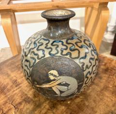 Primavera Atelier du Printemps Art Deco Feminine Silhouettes Spherical Form Ceramic Vase by Primavera - 4778911