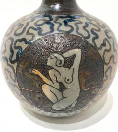Primavera Atelier du Printemps Art Deco Feminine Silhouettes Spherical Form Ceramic Vase by Primavera - 4778914