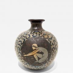 Primavera Atelier du Printemps Art Deco Feminine Silhouettes Spherical Form Ceramic Vase by Primavera - 4779096