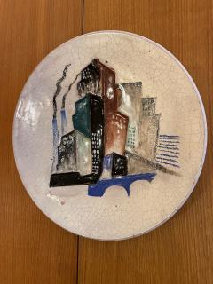 Primavera Atelier du Printemps Ceramic Plate by Primavera France 1950s - 4397624