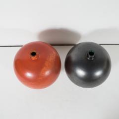 Primavera Atelier du Printemps PAIR OF BLACK AND ORANGE PRIMAVERA VASES - 1862977