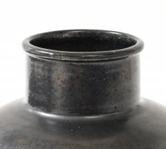 Primavera Atelier du Printemps Primavera Large Black Glazed Ceramic Oivid Vase Cylindrical Neck France 1930 - 4509916