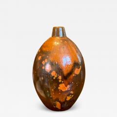 Primavera Atelier du Printemps Spectacular Dappled Orange Art Deco Vase by Primavera - 2822849