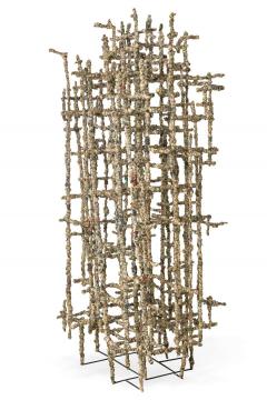 Primitive Cathedral lll Newsprint Wrapped Wire Sculpture by Matteo Naggi - 1295316