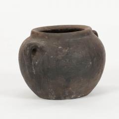 Primitive Hand Thrown Handled Pottery Jar - 4450888