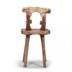 Primitive Swedish Chair in Remnants of Original Red Paint - 3535304
