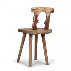 Primitive Swedish Chair in Remnants of Original Red Paint - 3535305