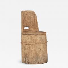 Primitive Swedish Pine Log Chair or Kubbestol - 3535220