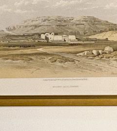 Print of Medinet Abou Thebes by Roberts 19th century - 2441662