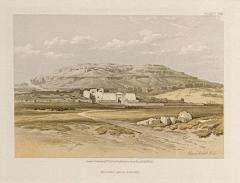 Print of Medinet Abou Thebes by Roberts 19th century - 2442315