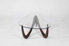 Private Studio Sculpted Abstract Coffee Table in Mahogany C 1980s - 3474308