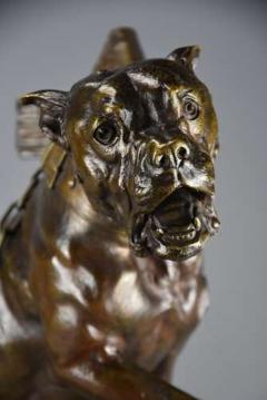 Prosper Lecourtier Fine quality 19thc French bronze figure of a Boxer dog by Prosper Lecourtier - 4756991