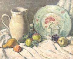 Prosper Rotge Still Life with Pitcher Plate and Fruit  - 4787976