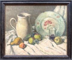 Prosper Rotge Still Life with Pitcher Plate and Fruit  - 4787978