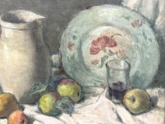 Prosper Rotge Still Life with Pitcher Plate and Fruit  - 4787982