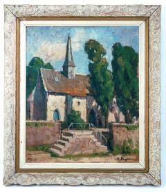 Provincial Church Oil Painting by Suzanne Payen Binet - 4569671
