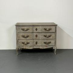 Provincial Gustavian Style Swedish Paint Decorated Distressed Commode Chest - 2884094